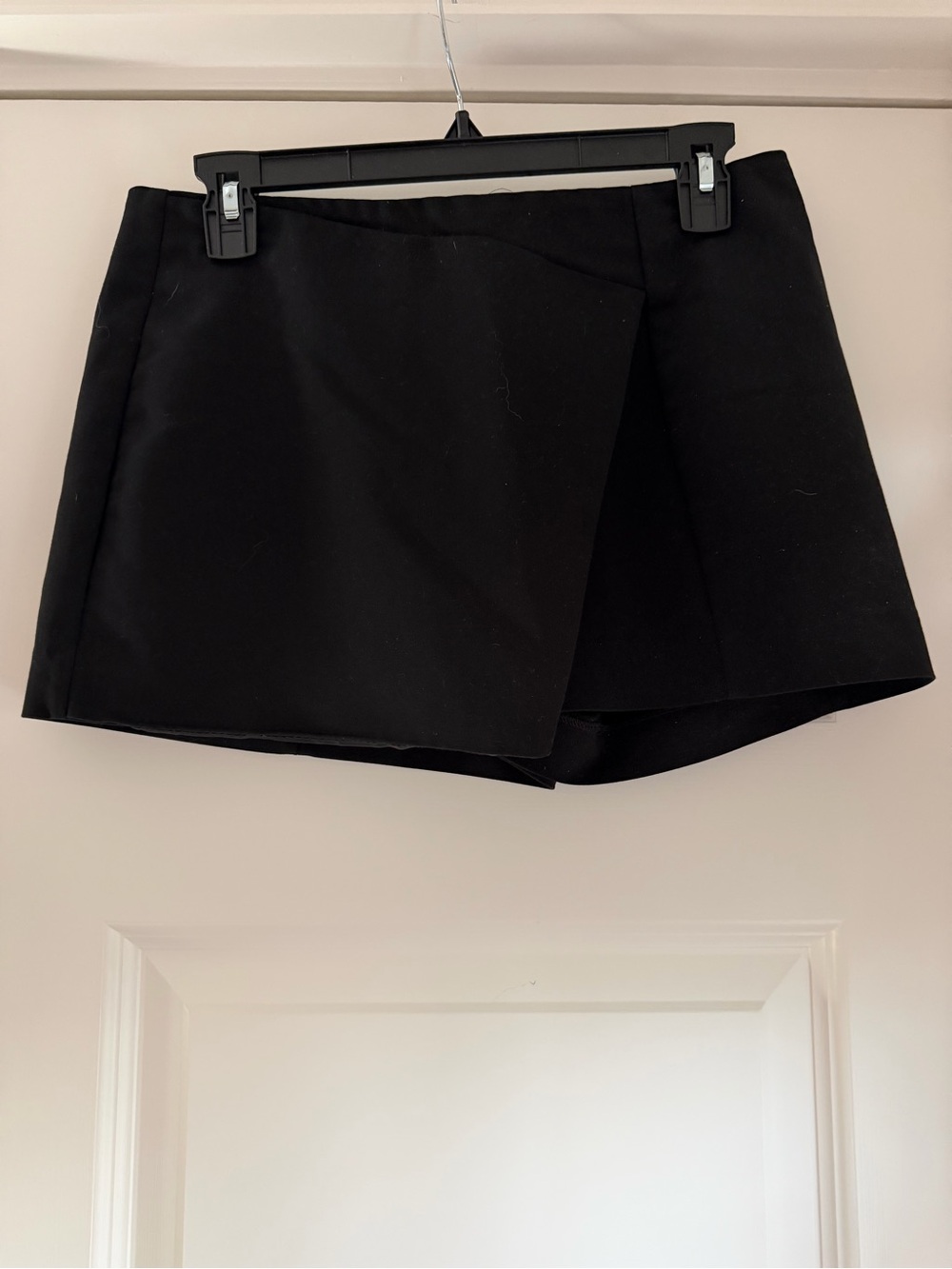 Express Black Asymmetric Mini Wrap Skort Shorts